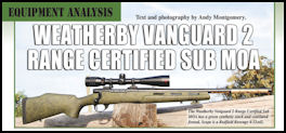Weatherby Vanguard 2 RC Sub-MOA - .223 Rem - page 89 Issue 77 (click the pic for an enlarged view)